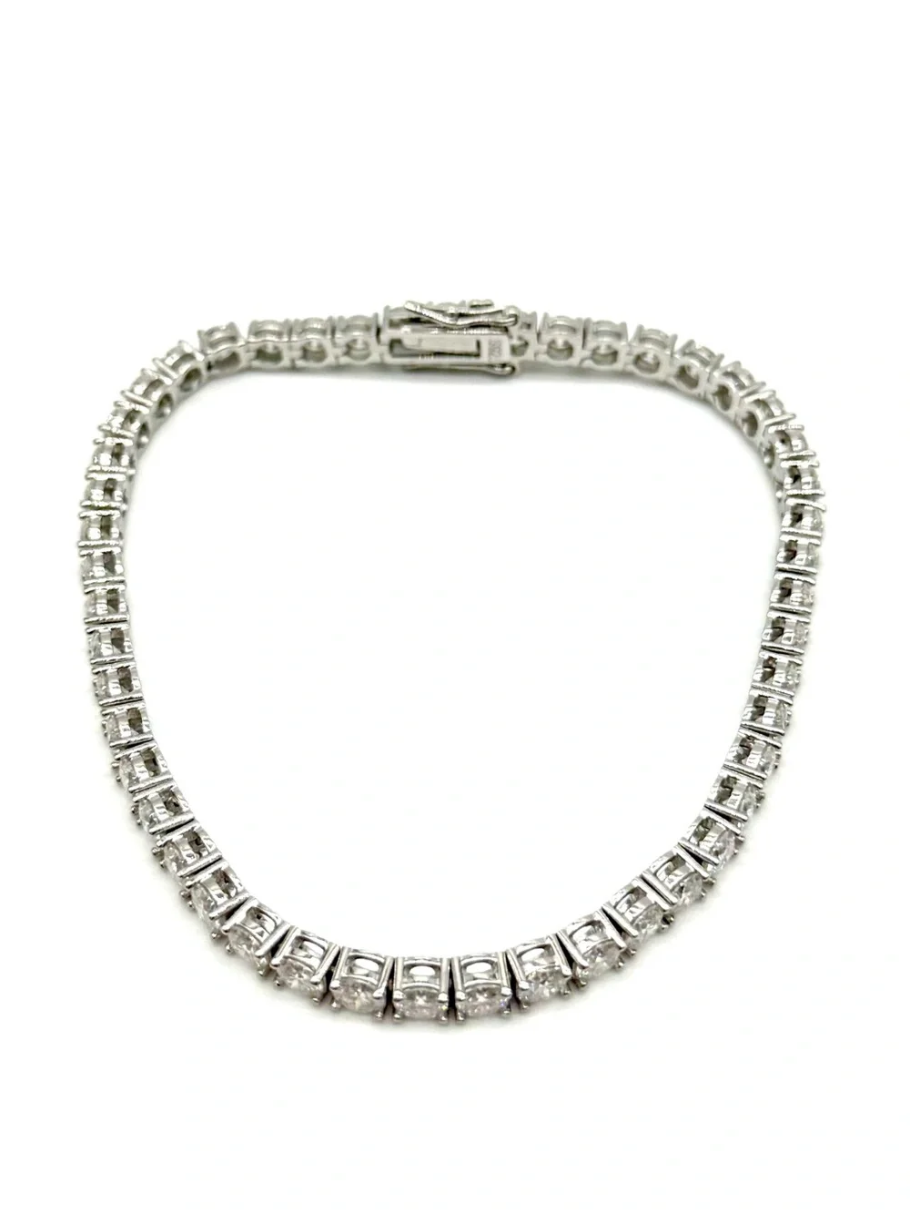 925 Silver, 13.5CTW Moissanite Tennis Bracelet - 7.5